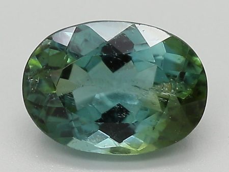 1.86ct Blue-Green Oval Cut Green Brazil Tourmaline Hot on Sale