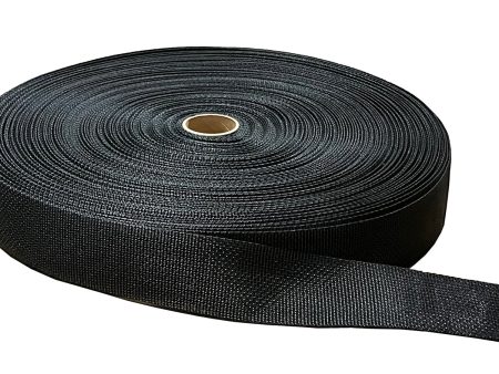 Webbing, Poly Black 2  --100 Yards per Roll Sale