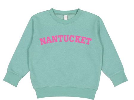 Children s Nantucket Crewneck (Saltwater, Pink) For Discount