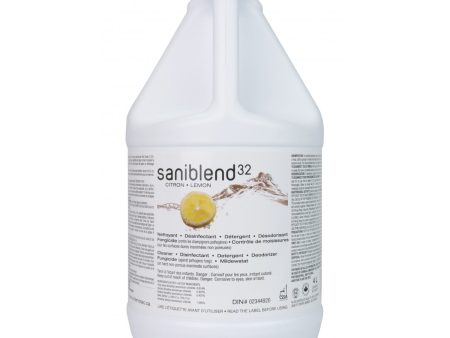 Nettoyant Saniblend 32 - désodorisant - désinfectant - concentré - citron - 4 L (1,06 gal) - Safeblend S32L G04 - désinfectant Online now