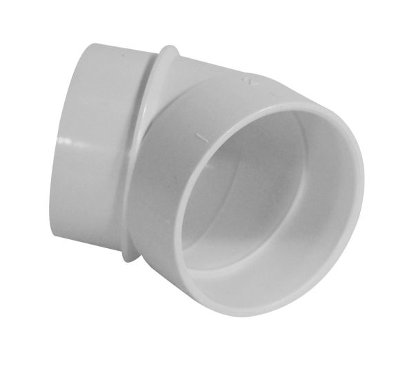 Coude 45° M F - raccord pour installation aspirateur central - blanc - Plastiflex SV8060 Discount