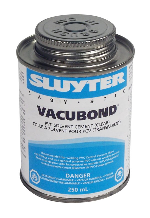 Colle à solvent pour le pvc - 250 ml - transparent - pour les tuyaux et raccords des aspirateurs centraux - Sluyter 10403 For Cheap