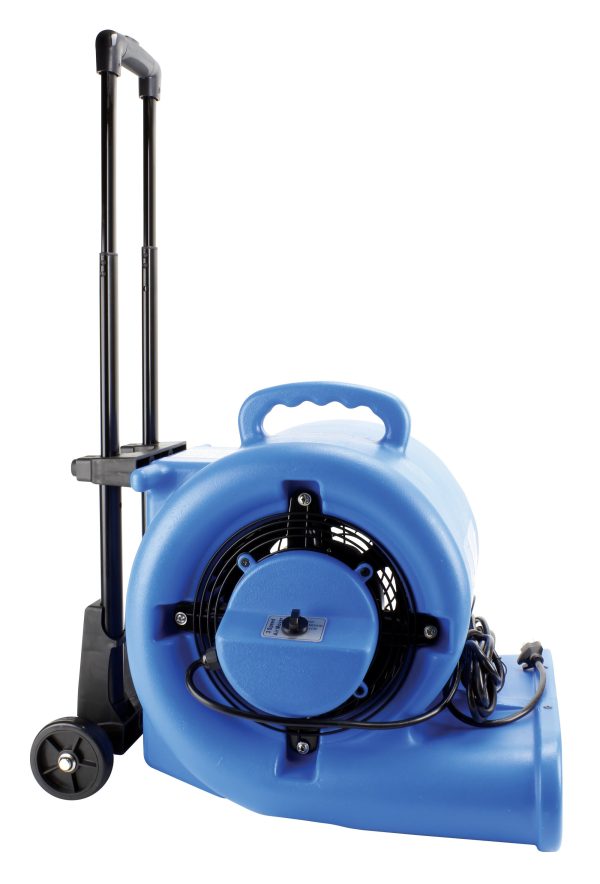 Ventilateur   souffleur   séchoir de plancher portatif - Johnny Vac - diamètre du ventilateur 9,5  (24 cm) - 3 vitesses avec poignée téléscopique et roues - bleu Online now