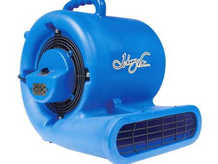 Ventilateur de plancher   souffleur   Séchoir -  Johnny Vac - diamètre du ventilateur 9,5  (24 cm)  - 3 vitesses - avec poignée - barre d alimentation électrique intégrée - bleu Online